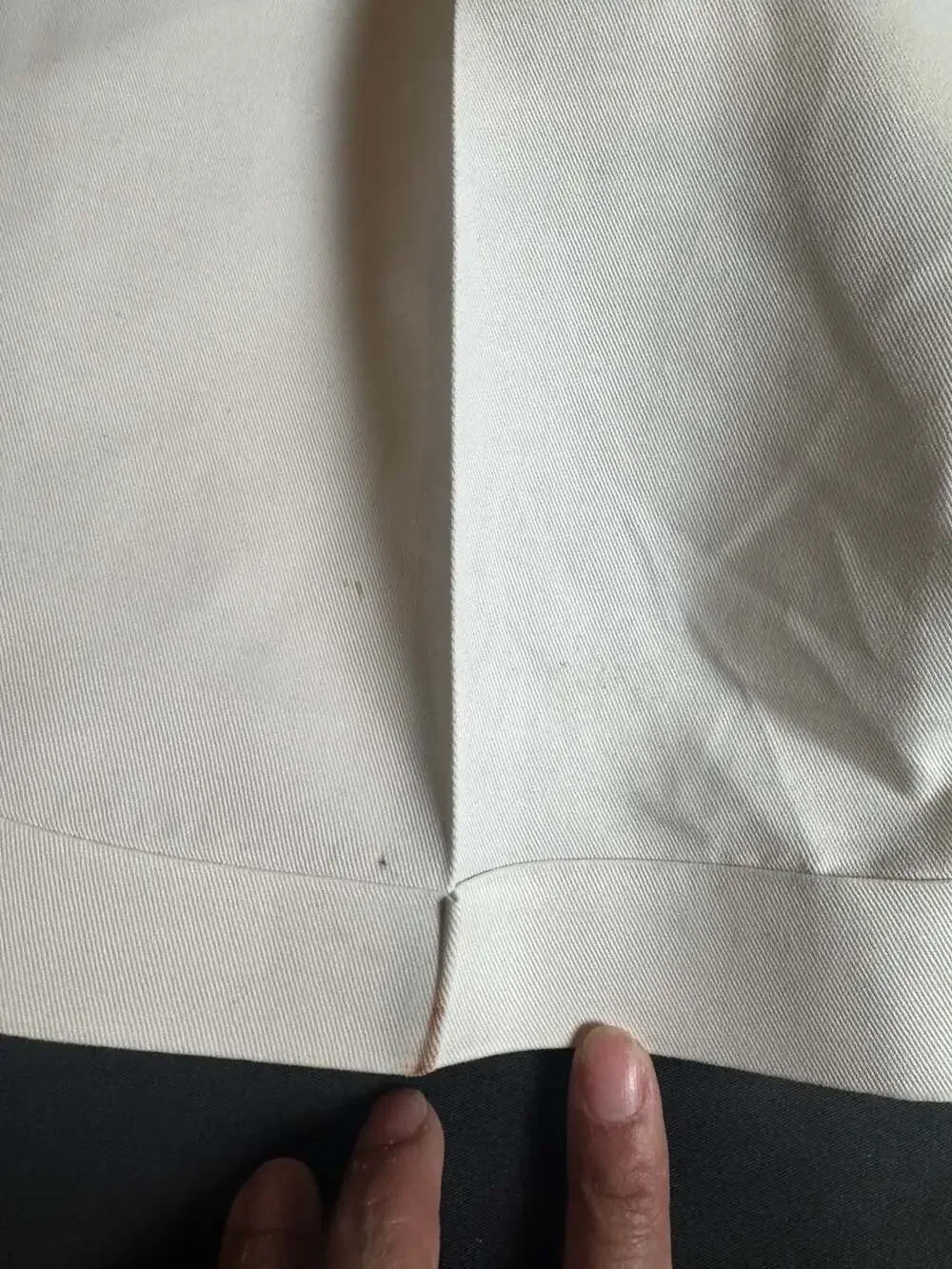 Vintage White Cotton Pleated Trousers 40x31